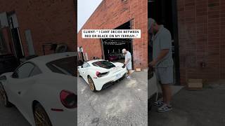 Ferrari Gets Red To Black Fade Wrap #ferrari #carwrap #transformation #supercar #custom #fadewrap