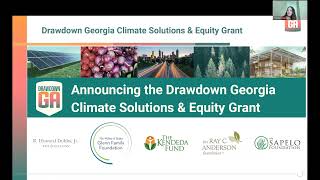 Drawdown Georgia Climate Solutions & Equity Grant Webinar