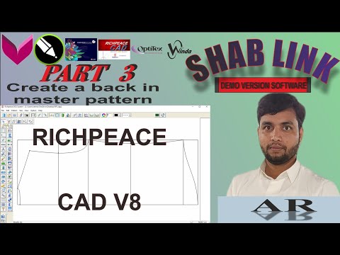 Part 3| Richpeace cad tutorial | fashion design|pattern drafting |fashion designer|shablink |freecad