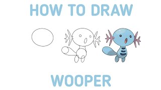 How to draw Wooper (Pokemon) - Easy!