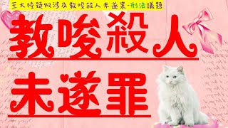 想殺人卻沒死？王大陸案件解析殺人未遂與教唆殺人未遂~3分鐘簡單學習XD