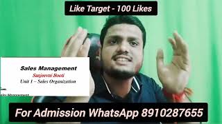 Sales Management Sanjeevani Booti Suggestions| Bcom Sem -4 | Calcutta University