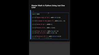 Master Math in Python Using Just One Line!
