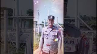 curah hujan cukup tinggi, Anggota Polsek Sidayu melaksanakan patroli di Sungai Bengawan Solo