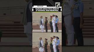 Union Defence Minister Rajnath Singh pays tribute to Kargil heroes at National War Memorial