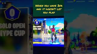 When you have 2fa and you can’t play the Tournament￼