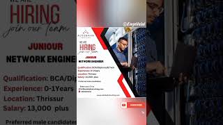Junior Network Engineer Role for Freshers | 13k+ Salary | 2024 jobs | Freshers jobs | Enge Velai
