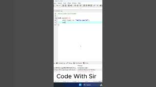 C++ Hello World Program | Hello World Program | C++ tutorial #CodeWithSir #cpp