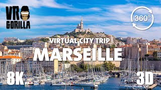 Marseille, France Guided Tour in 360 VR (Teaser) - Virtual City Trip - 8K 3D 360 Video