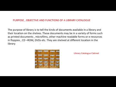 LIBRARY CATALOGUE