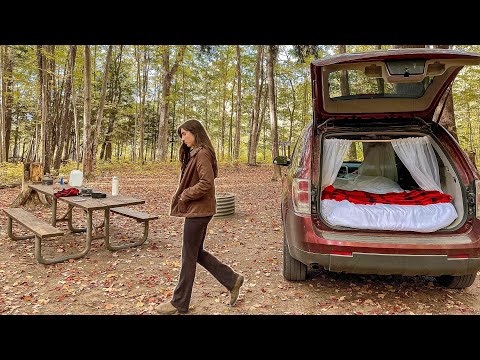 Solo Fall Camping in the Rain
