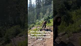 POV: The coolest hike in Grand Teton National Park! Delta Lake! #grandtetons #grandtetonnationalpark