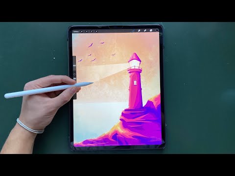 Digital Art on iPad Pro - Drawing in Procreate