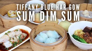 Sum Dim Sum - For Tiffany Blue Har Gow And Pandan Crispy Char Siew Bun