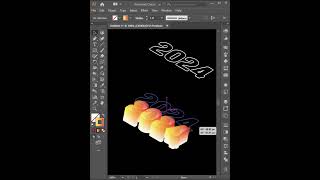 3d happy new year text design || Illustrator tutorial || Web Care BD