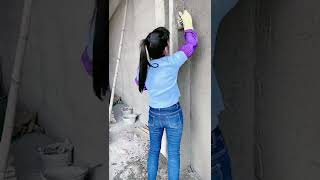 How to Prepare Tiles Wall ,​ Wall paint​ Fast & Beauty part 961