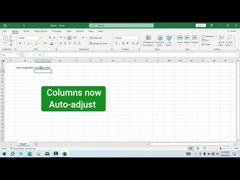 Automatic adjust cell column width length Excel