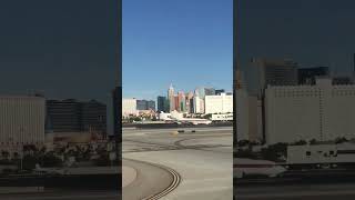 Leaving Las Vegas airport in a JSX jet - breathtaking view of the Strip from inside the plane cabin