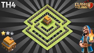 BEST TOWN HALL4 BASE WITH REPLAY | TH4 BASE COPY LINK - CLASH OF CLANS