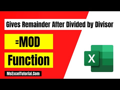 How to Use Mod Function In Excel