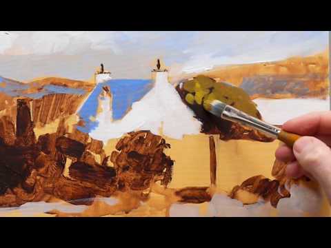 oil painting tutorial / oil painting techniques /चित्रकला / how to paint / acrylic painting