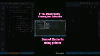 Sum of elements in array  using pointer🥵||#coding#codeforces