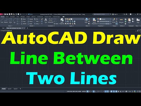 AutoCAD Draw Line Between Two Lines