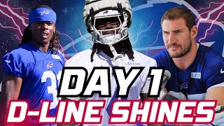 Bills Camp Day 1: D-Line STANDS OUT and NO DRAMA with James Cook