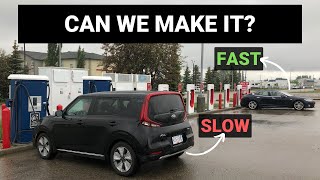 1000 KM EV Road Trip On A SLOW 50kW Charging Network In One Day