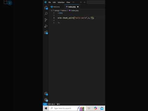 chunk_split() function in php #viralshorts #php #shorts #coding