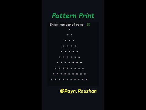 Perferct  Triangle Pattern 03 Print || JAVA || @Rayn.Raushan || #shorts