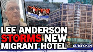 "Rumours are true!" Furious Lee Anderson storms new luxury Canary Wharf migrant hotel for illegals
