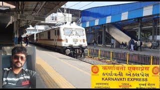 12933 KARNAVATI EXP - Grand  Entry and Departing - Borivali - BVI with BRC WAP 7 - 37279 🔥🔥🔥🔥🔥🔥🔥🔥🔥🔥🔥