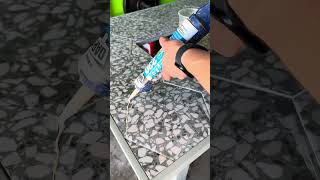 DIY Terrazzo Tile Patio Table with Built-in Ice Chest or Flower Planter  #patio #backyard