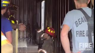 Firefighter Hose Training Techniques Using Shipping Container Training With Beaver Lane Fire Rescue