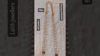 only 28 grams gold pearl long hara design/light weight gold long hara collection/fancy long chain