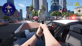 [NO COMMENTARY] 4K GTA V LSPDFR - LAPD CAR SHOOTING, ACCIDENT & STOLEN TRUCK CHASE!