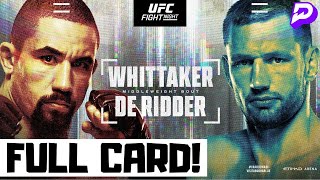 UFC Fight Night Whittaker vs De Ridder Predictions & Full Card Breakdown - UFC Abu Dhabi Betting