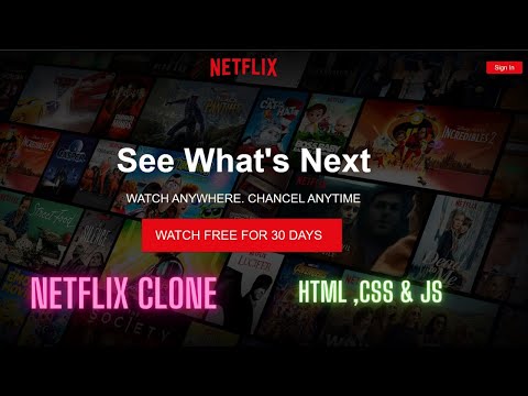 Create Netflix Landing Page Clone with HTML, CSS & JS | Responsive #netflix #clone