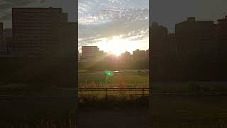 豊平川と夕日 #豊平川 #夕日 #札幌市 #綺麗な景色 #キッハ