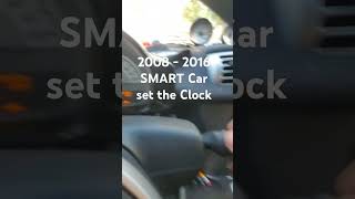 set Time SMART FORTWO ED (2008 to 2016) #smartcars #turnbacktime