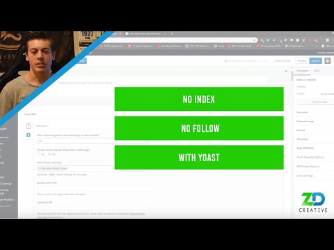 Yoast SEO - No Index and / or No Follow a Page or Post in WordPress