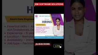 New Job Openings For AZURE DATA ENGINEER  @kbksoftwaresolutionspvt.lt2571