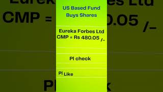Eureka Forbes Ltd 2 I US Based Fund Buys Shares I Best Stocks to Buy I