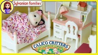 Sylvanian Families Calico Critters Girls Bedroom Set Unboxing Review Play - Kids Toys