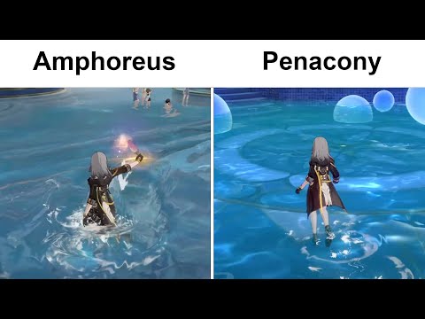 Amphoreous Water physics vs Peanacony Water physics💀