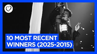 The 10 Most Recent Winners of the Eurovision Song Contest: 2025 - 2015 | #Eurovision2025