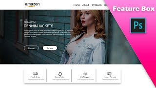 Design Feature Box in Photoshop || UI Dev