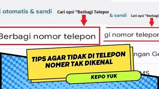 SERING DI TELEPON NOMER TAK DIKENAL...??? BEGINI CARA MENGATASINYA