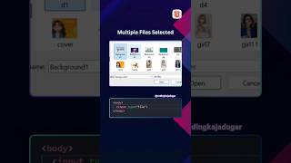 multiple files selected in html #html #coding #shorts #ytshorts #htmltags #webdevelopmenttutorials